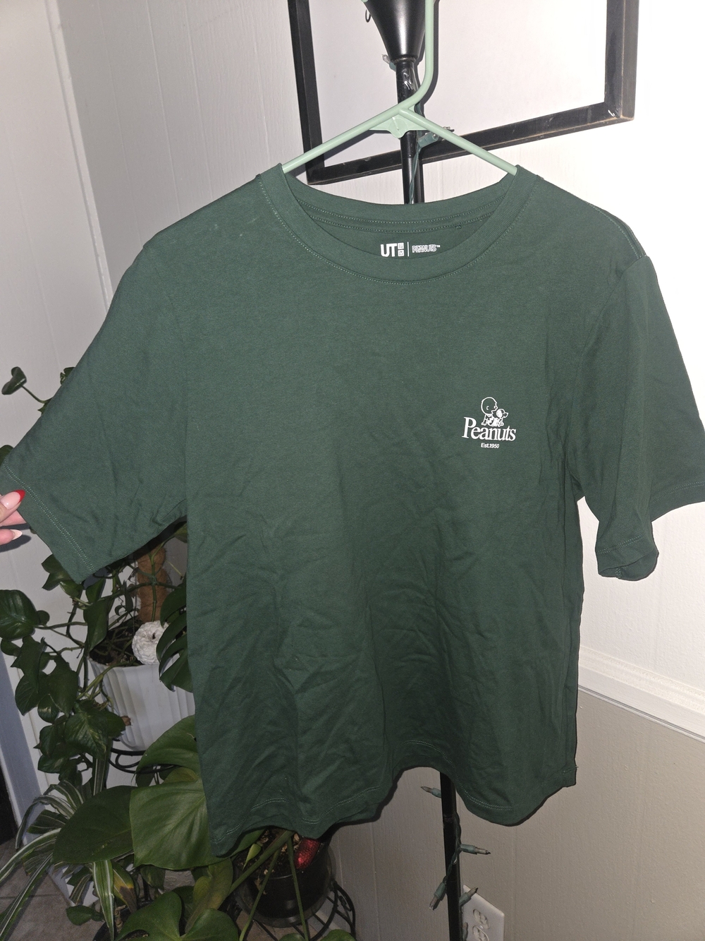 Uniqlo Peanuts Short Sleeve T-Shirt - Dark Green